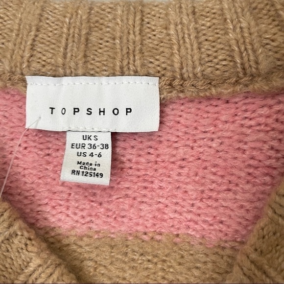 NWT TOPSHOP Supersoft Stripe Crewneck Sweater 4-6 - Picture 8 of 10